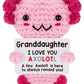 Granddaughter Gifts From Grandma, Grandpa Grandparents, Crochet Axolotl For Year Old Little Girl Kid, Best For Birthday, Christm