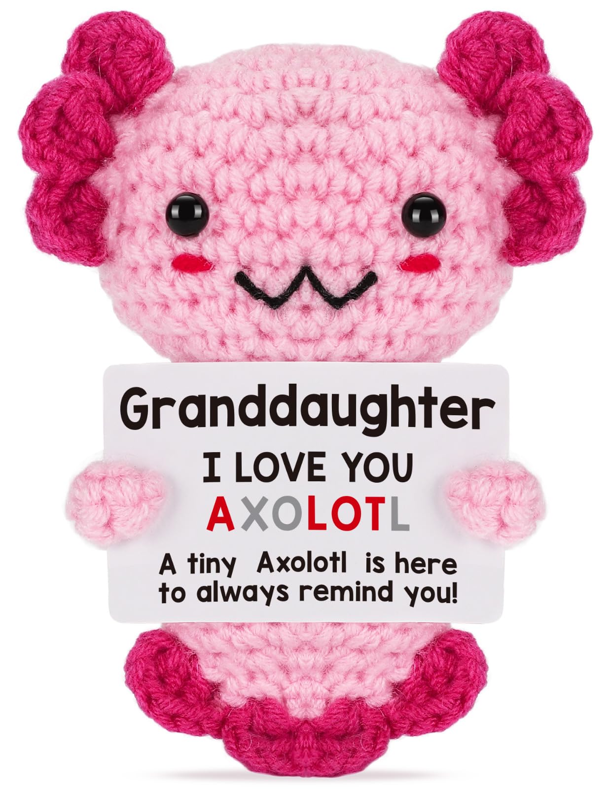 Granddaughter Gifts From Grandma, Grandpa Grandparents, Crochet Axolotl For Year Old Little Girl Kid, Best For Birthday, Christm