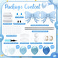 Kasyat Balloon Column Stand Kit - Dusty Blue Bow Decor for Baby Showers, Birthdays, Weddings - AU-Kasyat-1735