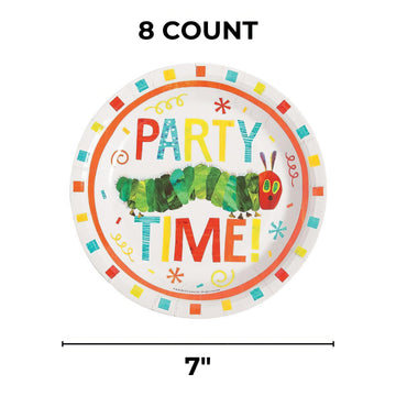 Fun Express The Very Hungry Caterpillar Paper Dessert Plates - Party Supplies - 8 Pieces