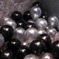 Black And Silver Balloons, 67Pcs 12 Inch Metallic Chrome Silver And Black Balloons For Birthday, Baby Shower, Wedding, And Engag
