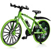 Risopen 1:8 Scale Die-Cast Alloy Mini Road Bike Bicycle Model Toy Finger BMX Toy Desktop Decoration Crafts for Cycling Lovers (Green)