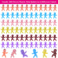selizo Mini Plastic Babies - 300pcs Tiny Figurines for Baby Shower Games, 6 Colors, Ideal for Ice Cube & King Cake Decor