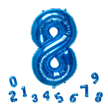 32 Inch Blue Number 8 Balloons Foil Ballon Digital Birthday Party Decoration Supplies (Blue Number 8 Balloon)