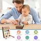 Joyreal Toddler Busy Board, Wooden Montessori Toys for 2 Year Old, Busy Board Toys with LED Light Switch, Sensory Toys Toddler T