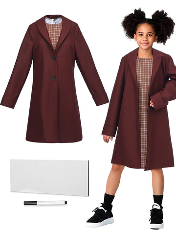 JenPen 4 Pcs American Historical Costume for Girls Civil Rights Female Figures Costume for Halloween School Performance Outfit