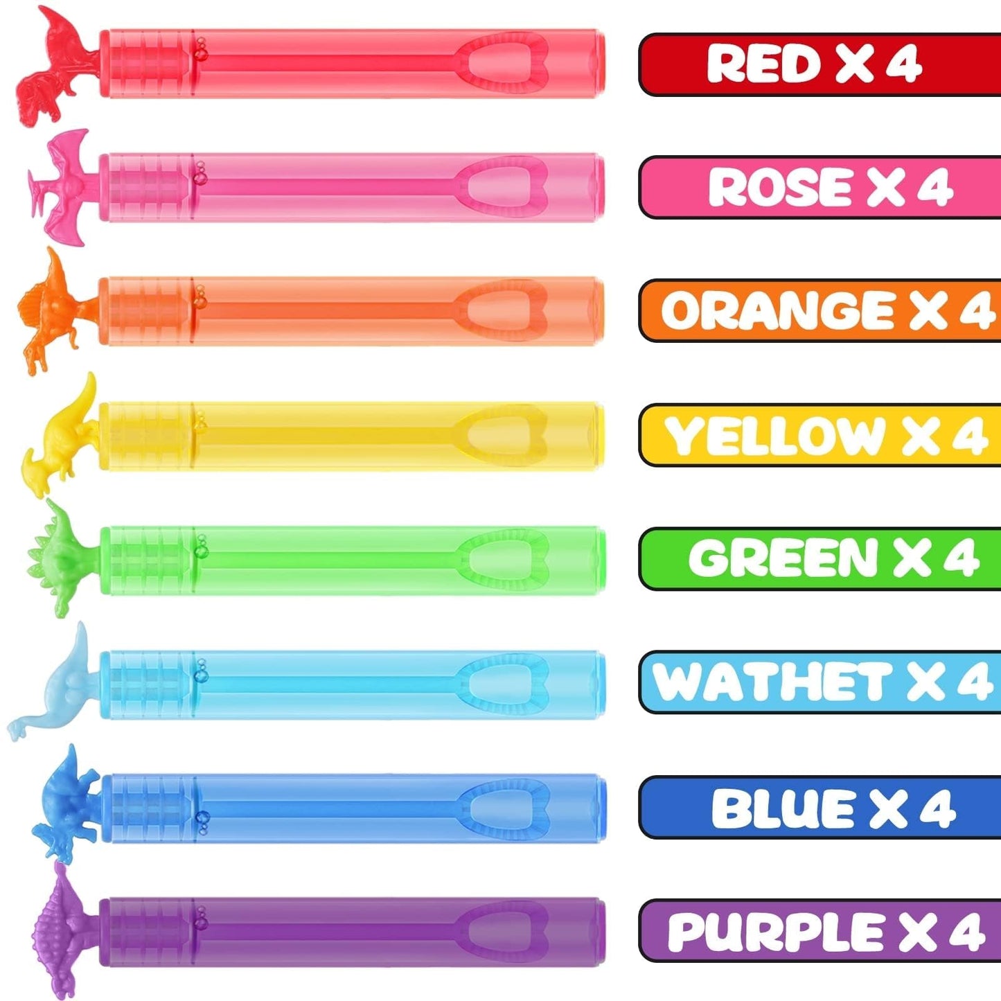 32 Pack Bubble For Kids Party Favors, 8 Style Mini Bubble Wands With Gift Box, Dinosaur Toys Bulk For Carnival Prizes Goodie Bag Stuffers Supplies, Birthday Bath Time Bubbles Blower Toy For Girl Boy