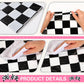 Tallew Checkered Car Party Supplies Disposable Tablecloth Plastic Table Cover Black And White Checkered Race Table Runner For Ra