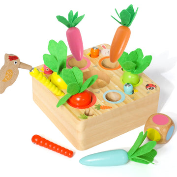 Ancaixin Montessori Toys For 1 Year Old, Magnetic Wooden Toys For 12 Months Boys And Girls, Educational Carrot Toy For Toddlers,