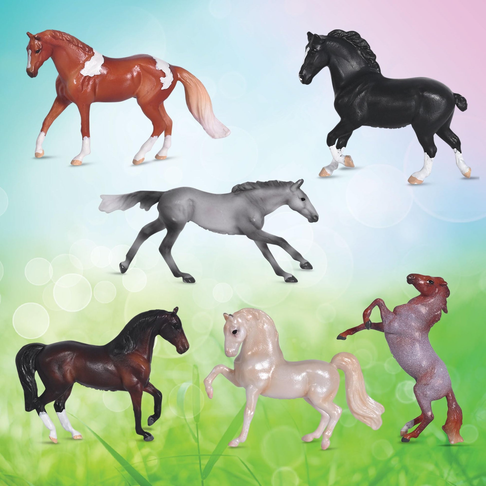 Breyer Mini Whinnies Barn Surprise | 3 Horses | Random Assortment | 1:64 Scale | Horses Measure 2 x 1.5 | Model #B-MW-10054