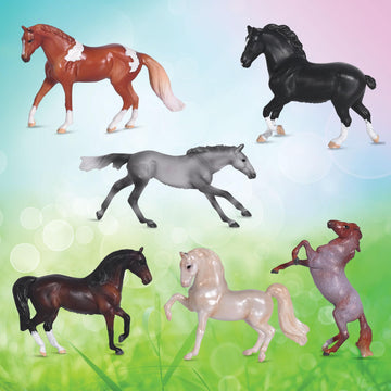 Breyer Mini Whinnies Barn Surprise | 3 Horses | Random Assortment | 1:64 Scale | Horses Measure 2 x 1.5 | Model #B-MW-10054