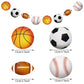 Outus 4 Pcs Sports Theme Banner 78 Inch Basketball Football Baseball Soccer Bunting Hanging Paper Garland for Birthday Baby Show