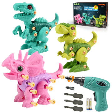 FREE TO FLY Dinosaur Toys for 3 4 5 6 7 8 Year Old Girls Boys: Take Apart Dinosaur Toys for Kids 3-5 5-7 STEM Building Construct