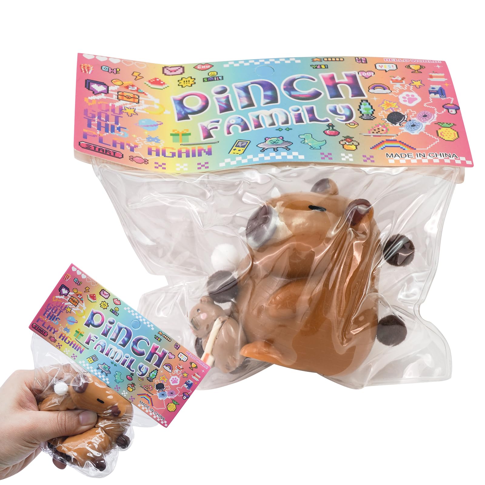 Taba Squishy Toys  Cat Paw Cute Kawaii Squeeze Toys  Sticky Squishy Fidget Toys Silicone Squeeze Toy for Stress Relief Cute Soft Toys Best Gift for Anniversary (Hug)