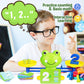 CozyBomB™ Homeschool Kindergarten Balance Board Game - Educational STEM Toy for Kids Ages 3-6, Green, Balancing Numbers with Frog Scale Cards