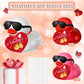 Chivao 24 Pcs Valentine Rubber Ducks With 24 Sunglasses And 24 Heart Gift Card Rubber Ducky Bath Toy Heart Ducks For Birthday Pa