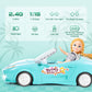 Hapkid Blue Remote Control Car For Girls, 1:18 Scale Rc Cars With Led Light, 2.4 Ghz Pink Truck Toy For Toddlers Kids, Birthday