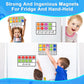 Magnetic Ten-Frame Set - Math Manipulatives Games For Kindergarten Elementary, 6 Ten Frames & 66 Magnetic Math Counters Toys For