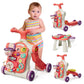 HYES Upgraded 5 in 1 Baby Walker and Activity Center for Baby Girl, Learning to Walk, Sit to Stand, Early Learning Push Toys for
