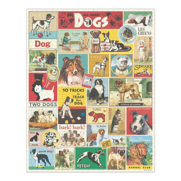 Cavallini Dogs 1000-Piece Jigsaw Puzzle, Multi-Colour Paperboard Model part_1635448891