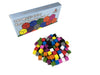 100 Wooden Cubes, Family Games Accessories - Multi-Color Board Game Tokens Ideal For Sorting, Counting, Classrooms, Replacement Pieces