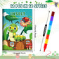 BenLouis 12 Insects Mini Coloring Books Kids with 12 Stacking Crayons Spring Bugs Party Favors Small Activity Books Bulk for Kid
