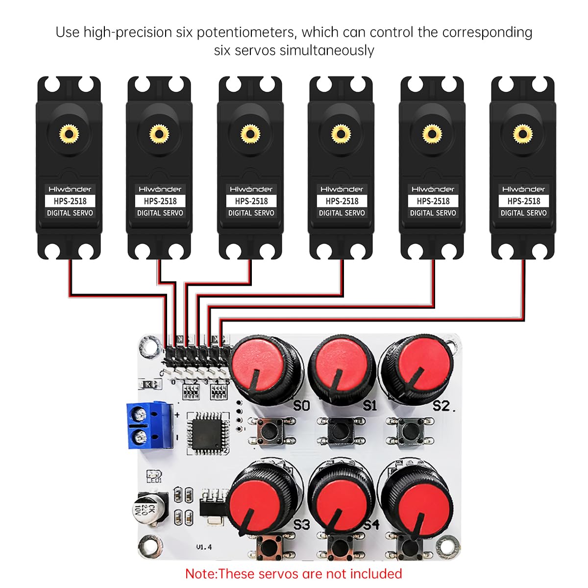 LewanSoul RC Digital Servo Tester - 6 Channel Motor Controller with Over-Current Protection, PVC, 2 Control Modes, SG_B073XZH264_US