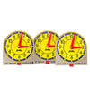 Carson Dellosa Mini Judy Clock Telling Time Clock Set, 12 Mini Judy Clocks, 4'' X 4'' Telling Time Teaching Clocks For Kids, Kin