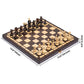 Husaria European International Chess Wooden Game Set, King'S Classic - 13.8 Inches Medium Size Chess Set With Handcrafted Chessmen And Felted Folding Board