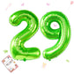 Smlpuame 40 Inch Number Balloon 0-9 Green Large Number 29 Balloons,Digital Balloons For Birthday Party Celebration Decorations S