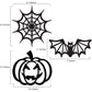 VHALE Suncatchers Craft Kit - 3 Sets (9 Cutouts), Medium Black Paper, Stained Glass Effect for Kids Arts & Crafts, Halloween Party Favors