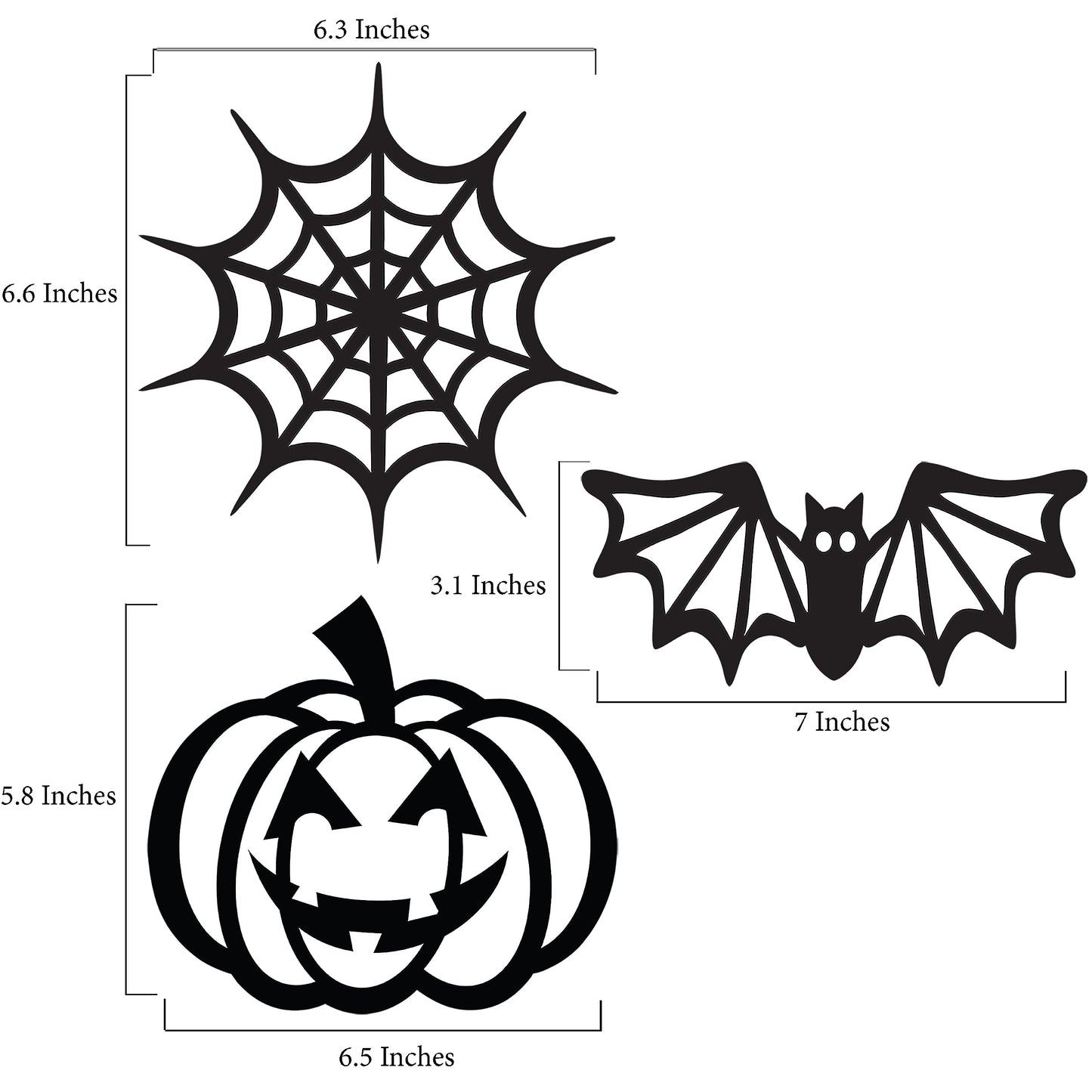 VHALE Suncatchers Craft Kit - 3 Sets (9 Cutouts), Medium Black Paper, Stained Glass Effect for Kids Arts & Crafts, Halloween Party Favors