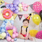 Ice Cream Party Decorations,Pastel Rainbow Balloon Arch With Donut Sweet Ice Cream Foil Balloons For Kids Donut Grow Up Baby Show