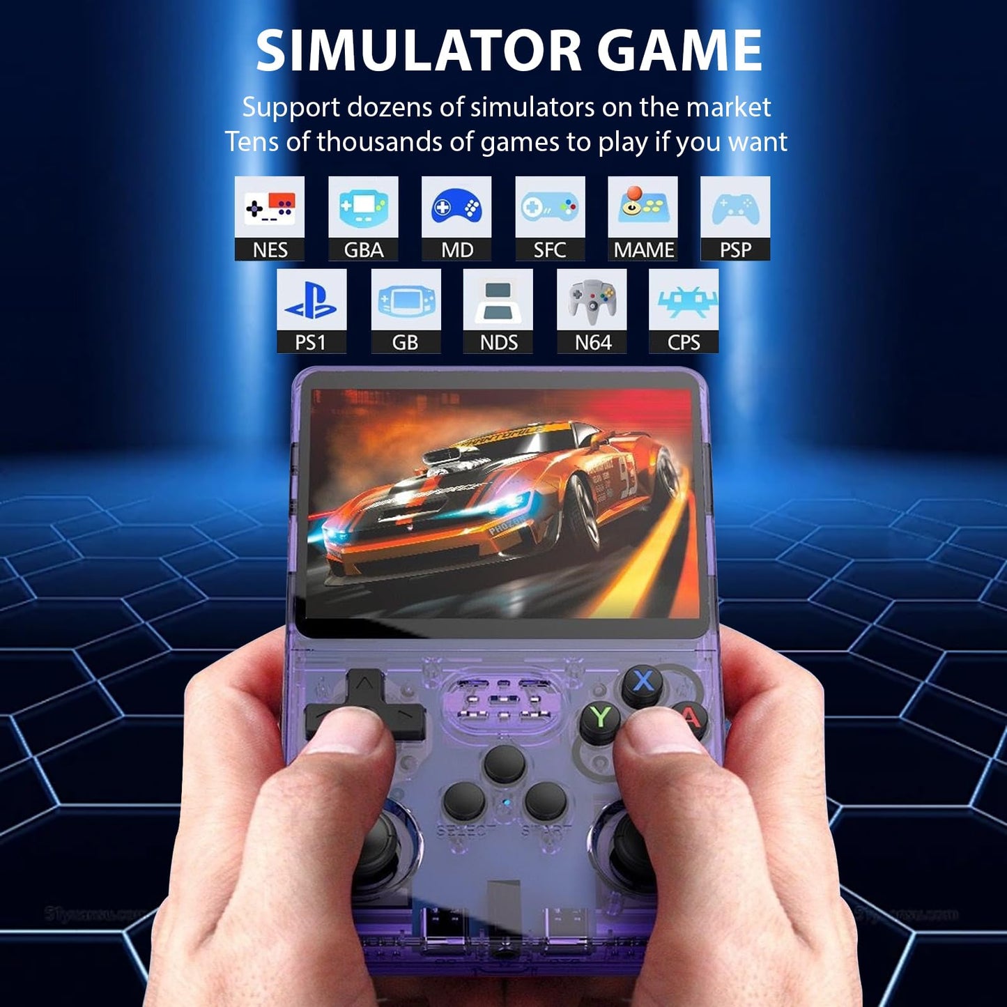 Ugonetend R36S Retro Handheld Gaming Console With 64G Cards, Portable Retro Game Consoles Linux Gaming System 13+ Emulator 3.5-I