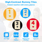 Timissu Rummy Cube 6-8 Players with 8 Wooden Racks 214 Large Number Rummy Tiles Travel Size Rummy Cube Game with Case 8 Players Travel Game Set for Fun Family Board Games