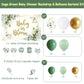 Sage Green Baby Shower Decorations For Boy Girl Sage Green Balloon Garland Kit,Baby In Bloom Backdrop Banner,Eucalyptus Cake Toppers,Greenery Olive Boho Rustic Gender Reveal Neutral Welcome Baby Party