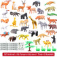 ValeforToy 54-Piece Mini Jungle Animal Figure Set, Realistic PVC Toys for Kids, Multicolor, Learning Party Favors