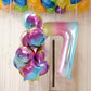 Rainbow Gradient Number 7 Balloon, 40 Inch Big Large Foil Number Balloons, Giant Mylar Number 7 Balloons For 7 Year Old Birthday