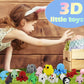 Next Stop M 25Pcs 3D Printed Animal Toys For Kids Easter Basket Stuffers With Decorative Egg Case, Classroom Prizes, Party Goodi