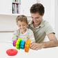 Luckfuture Spinning Stacking Toys, Educational Toddler Toys Stacking Rings Baby Toy, Montessori Toy For Girls And Boys, Spin Gea