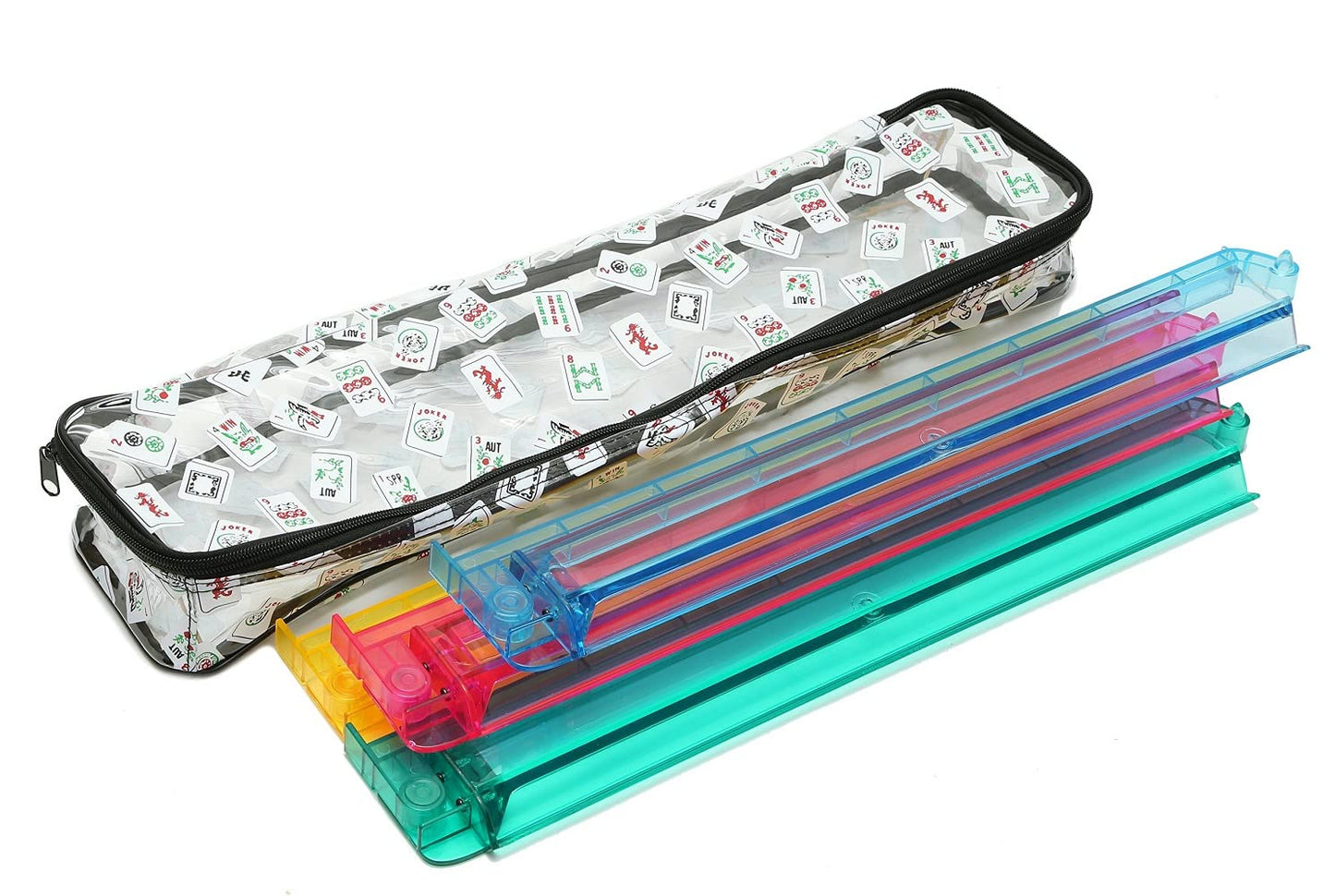 Mah Jongg Multi-Purpose (Xl-Clear) Tile/Rack Color Tile Zippered Case
