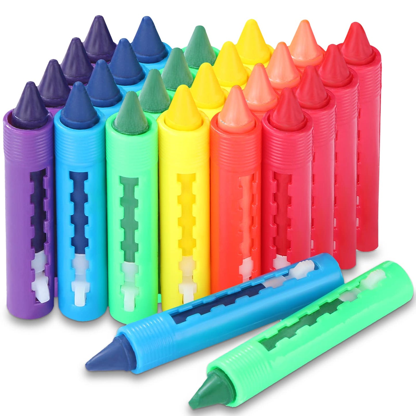 24 Pieces Bathtub Crayons Bath Crayons Washable Easy Clean Bath Time Marker Colorful Bathtub Markers Toys Shower Bath Paint For Easter Basket