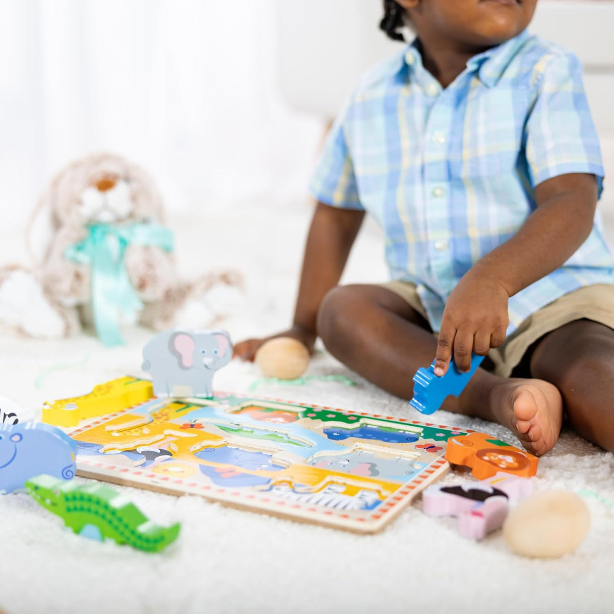 African Savana Adventure Watering Hole Toddlers Puzzle