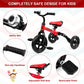 XPIY Tricycle for Toddlers Age 2-5 Years Old, 3 in 1 Folding Toddler Bike for Boys and Girls, Kids' Bike Trike with Detachable P