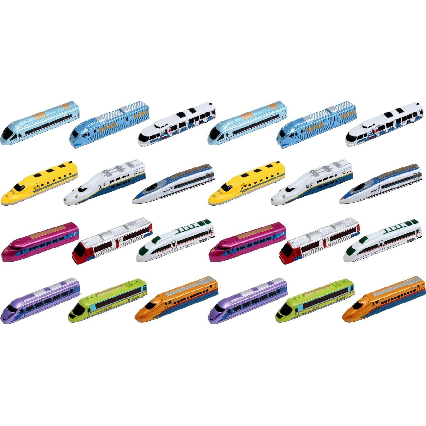 Powertrc Bullet Train Toys Set For Toddlers Kids Boys, Pull Back City Subway Train High Speed Modern Locomotives Toys Set Party