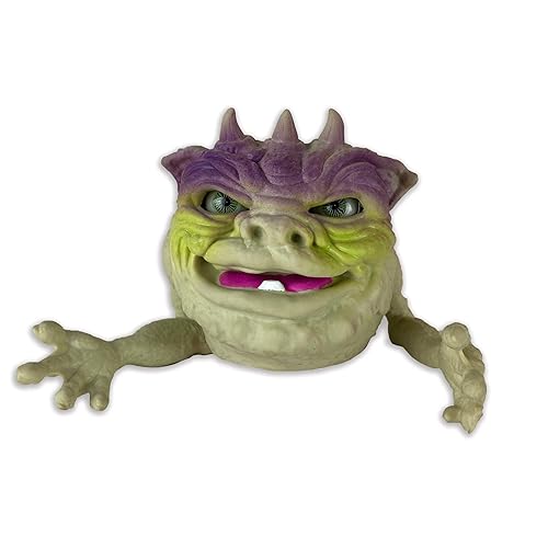 BOGLINS King Drool 8" Collectible Figure - Yellow Rubber Toy with Movable Eyes & Mouth, Retro 80's Design