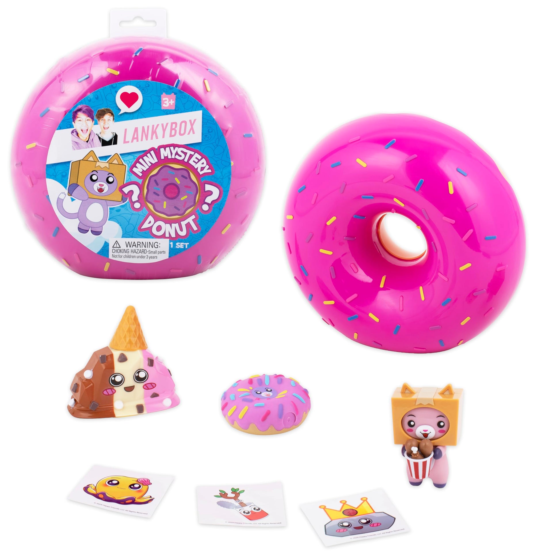 Lankybox Mini Mystery Donut, Collectible Mini Figures, 6 Exciting Toys To Discover Inside, Officially Licensed Lankybox Merch