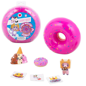 Lankybox Mini Mystery Donut, Collectible Mini Figures, 6 Exciting Toys To Discover Inside, Officially Licensed Lankybox Merch