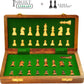 Palm Royal Handicrafts Wooden Handmade Foldable Magnetic Chess Board Set With Magnetic Piece And Extra Queens For 2 Players Kids