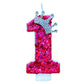 Hot Pink Birthday Number 1 Candle for Cake, Pink Number 1 Candle, Fun Glitter Hot Pink Cake Topper Birthday Decorations Cupcake 